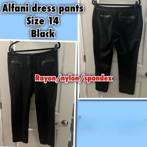 Alfani Black Trousers with Zipper Accents